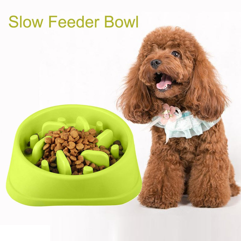 1 Pcs Popular Pet Dog Bowl Plastic Slow Feeder Bowl, Bloat Stop Dog Puzzle  T3X2