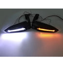 Pair 20mm Universal Motorcycle Handguard With LED White Yellow Turning lights