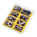 Set of 8pcs Metal Brain Teaser Educational Toys IQ Puzzle Test for Adults a