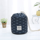 Oxford Cloth Travel Cosmetic Organizer Color Cylinder Drawstring Cosmetic Bag