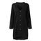 Women Linen V Neck Long Sleeve Buttons Irregular Split Loose Shirt Casual P M5E5