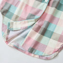 Women Turn-down Collar Long Sleeve Sleep Wear Lattice Nightgowns Casual Paj T9Z4