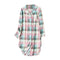 Women Turn-down Collar Long Sleeve Sleep Wear Lattice Nightgowns Casual Paj T9Z4
