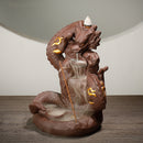 Dragon Porcelain Backflow Ceramic Incense Burner Holder 10 Cones Decorations