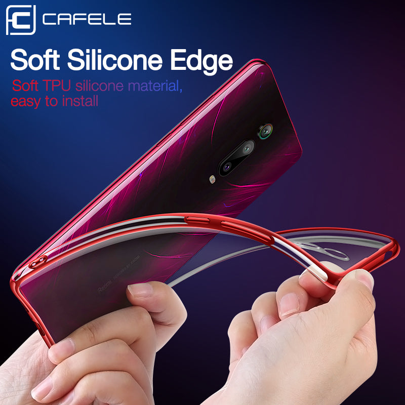 CAFELE Plating Shockproof Soft TPU Protective Case With Tempered Glass Screen Protector For Xiaomi Mi 9T / Xiaomi Mi9T Pro / Xiaomi Redmi K20 / Redmi K20 Pro