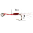 5pcs/lot Stainless Steel Jigging Spoon Fishing Hook With with feather and r R6T1