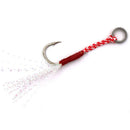 5pcs/lot Stainless Steel Jigging Spoon Fishing Hook With with feather and r R6T1