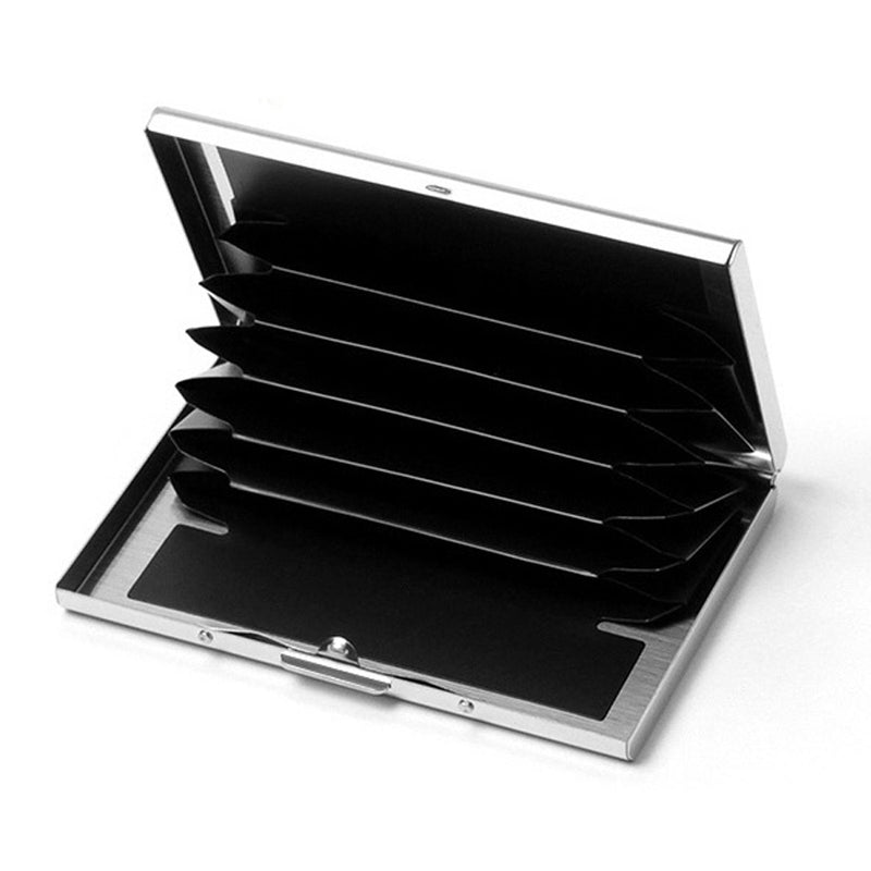 Metal Stainless Steel Black Titanium Business Card Holder Credit Card Cover ID Name Card Holder Case Storage Box