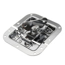 Twist Butterfly Draw Latch Rotary Turn Cold Rolled Silver Recessed