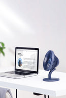 LyRay USB Desktop Fan Mini Office Mute Fan Air Circulation Automatic Frequency with 2000mAh Battery Capacity