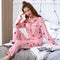 Long sleeve pajamas Ladies Strawberry Print Pajamas Loose Casual Large size C5D9