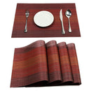 Placemats Set of 4 Crossweave Woven Vinyl Placemat for Kitchen Table Heat R C2V7