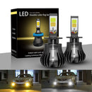 Dual Color 6000k White 3000K yellow H3 Car LED Fog Light for car truck suv