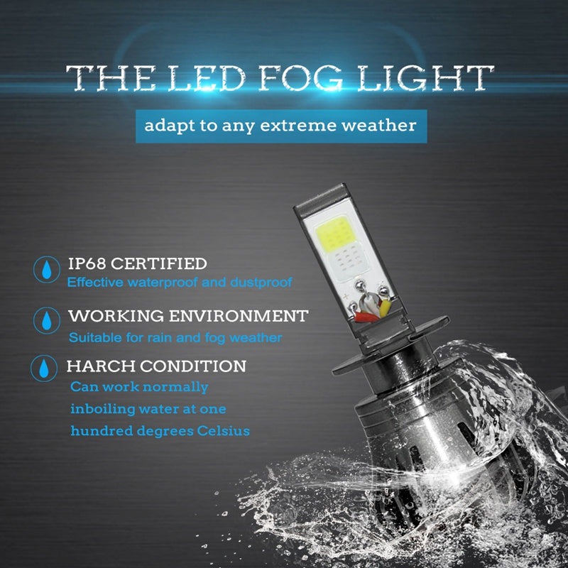 Dual Color 6000k White 8000K Blue H3 Car LED Fog Light for car truck suv