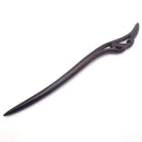 Natural wood kanzashi black base conjoined simple wooden single hair decora