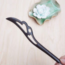 Natural wood kanzashi black base conjoined simple wooden single hair decora