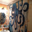 Sea Turtle Waterproof Shower Curtain Octopus Home Bathroom Curtains with 12 Y9F6