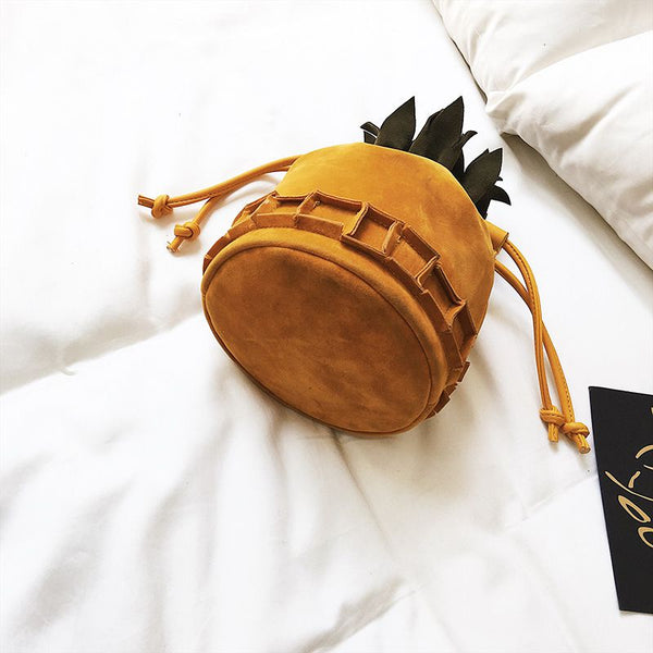 Cute Scrub Leather Pineapple Bag Mini Crossbody Bags for Women Chain Purse  F8S4