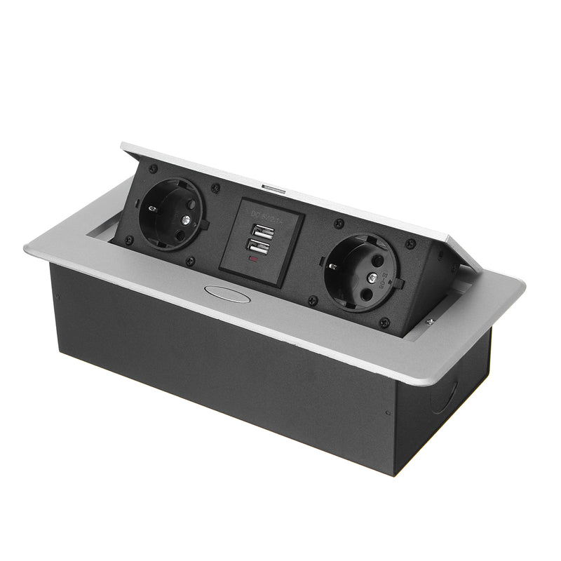 Socket Floor Table Socket 2 EU Plug & 2 USB Socket Charger