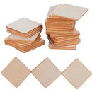 50 diy square decorative wood slices S4L1