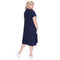 Summer Women Casual Loose Short Sleeve O-Neck Solid Dress Ladies Plus Size  L9M4