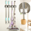Wall tile sticking Mop Organizer Holder Rack Plastic wall mounted Brush swa Z9N4