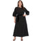 European and American style large size women's new long skirt round neck ru O8W8