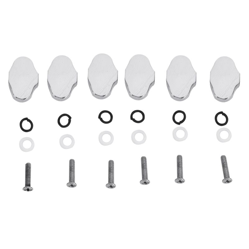 6 Pcs Chrome Metal Guitar Tuning Pegs keys Tuners Machine Heads replacement