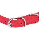 Soft Pu Leather Dog Collar Flower Padded(Red, S) G5I3