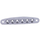 1 Pcs Electric Guitar Bridge String Thru Body Ferrules Bushing Plate - Silv T9L1