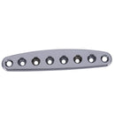 1 Pcs Electric Guitar Bridge String Thru Body Ferrules Bushing Plate - Silv T9L1