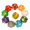 70Pcs Acrylic Polyhedral Dices Set Role Playing Game Dice Gadget for Dungeons Dragons D20 D12 D10 D8 D6 D4 Games