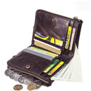 Men RFID Blocking Genuine Leather Wallet Clip Zip Short Purse Coins Card Holder Bag