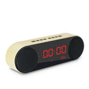 LED Display Alarm Clock Dual Driver Unit FM Radio Aux TF Card Heavy Bass bluetooth Speaker With Mic