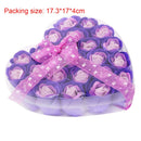 Lovely 24 Pcs Red Scented Bath Soap Rose Petal in Heart Box (Purple) A7O3