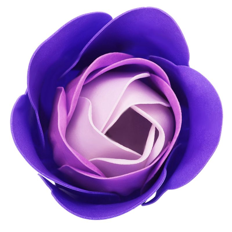 Lovely 24 Pcs Red Scented Bath Soap Rose Petal in Heart Box (Purple) A7O3