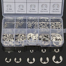 120Pcs Stainless Steel E-Clip Retaining Snap Ring Circlip Kit 1.5mm to 10mm M9H9