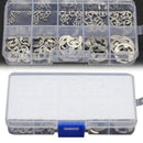 120Pcs Stainless Steel E-Clip Retaining Snap Ring Circlip Kit 1.5mm to 10mm M9H9