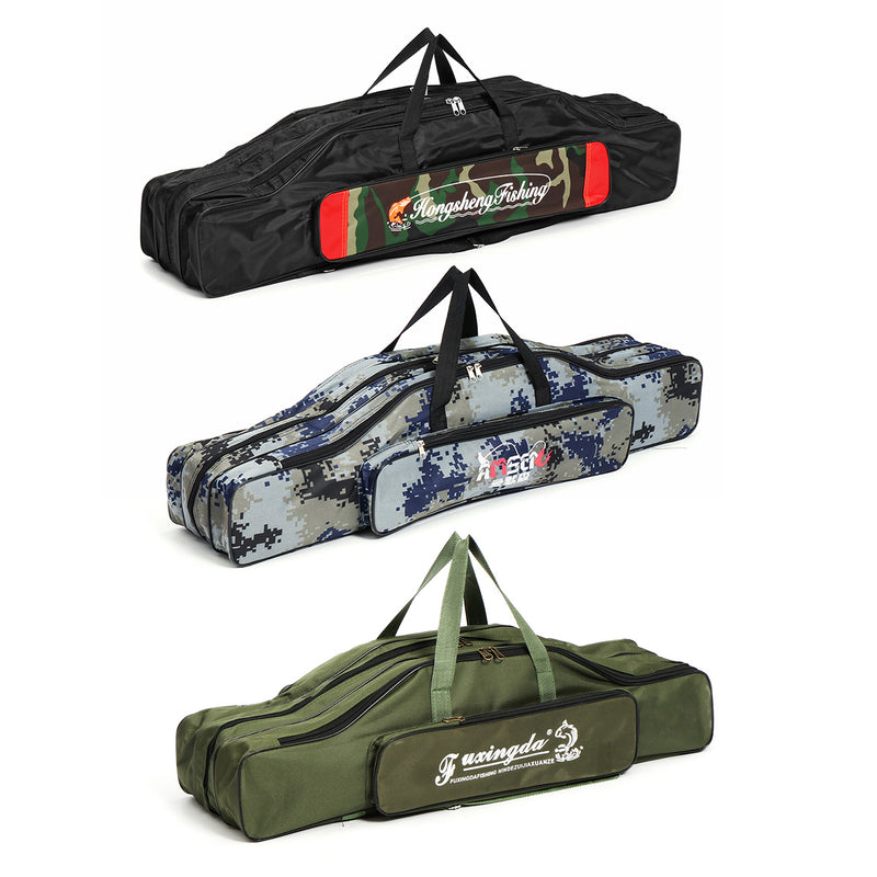 ZANLURE 80cm/90cm Folding Fishing Rod Carrier Multi-functional Fishing Pole Tools Storage Fishing Bag Case Fishing Gear Tackle