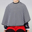 Hair Cutting/Barbers Cape - Adjustable Black and White Stripe Hairdressing  W4F5