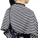 Hair Cutting/Barbers Cape - Adjustable Black and White Stripe Hairdressing  W4F5