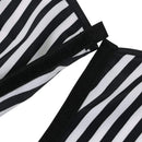 Hair Cutting/Barbers Cape - Adjustable Black and White Stripe Hairdressing  W4F5