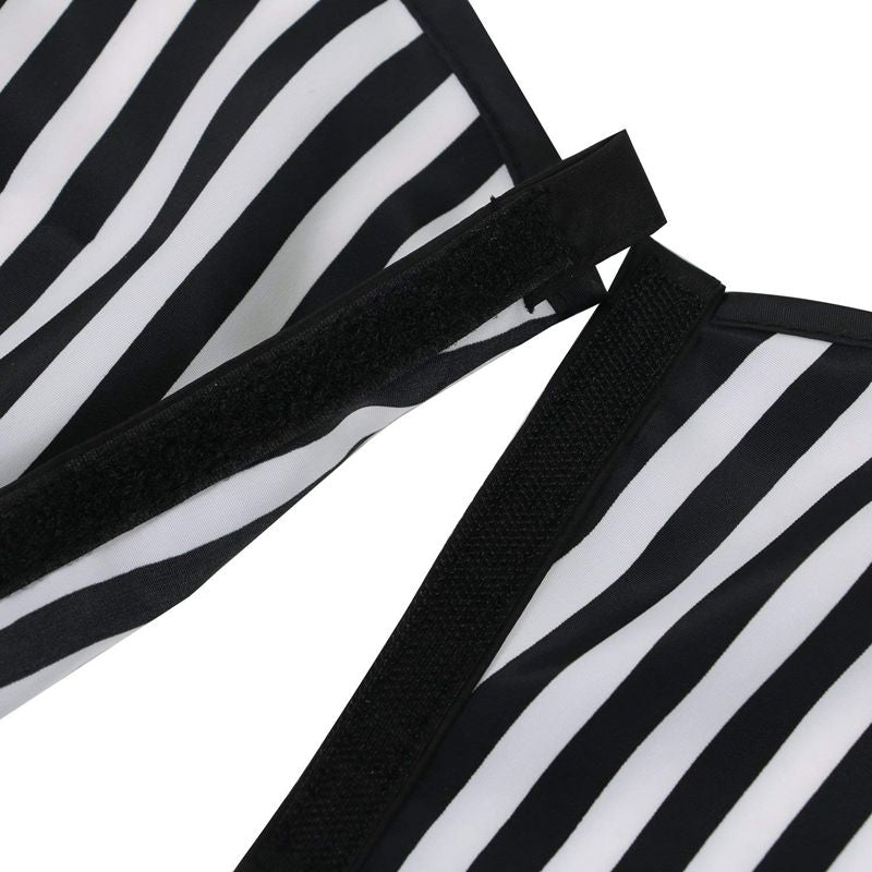Hair Cutting/Barbers Cape - Adjustable Black and White Stripe Hairdressing  W4F5