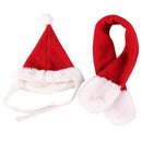 Christmas Cute Set Cat Puppy Red Hat With Muffler Fashion Gift M I5O2