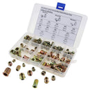 125pcs M4/M5/M6/M8/M10 Furniture Hex Drive Head Nut Threaded For Wood Inser