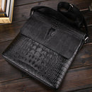 New Men's Alligator Pattern Flap Shoulder Bags For Men Messenger Bag Busine