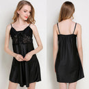 Women Lace Nightdress Sleeveless Sleepwear Mini Sleeping Dress V-neck Night Y8J5