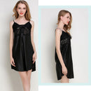 Women Lace Nightdress Sleeveless Sleepwear Mini Sleeping Dress V-neck Night Y8J5
