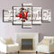 Loskii Spray Oil Paintings Canvas Five Combination Decorative Paintings  Wall Arts For Home Decorations