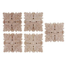 5 pcs Sculpte Wood Floral square European style Sculpture wall lamp House D A6N2